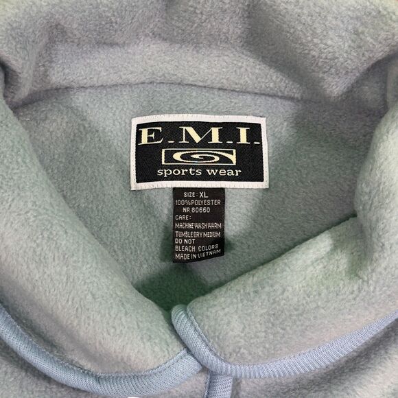 E.M.I. Sportswear Jacket Women's XL Blue Fleece Embroidered Snowflake Winter Top - Picture 6 of 9